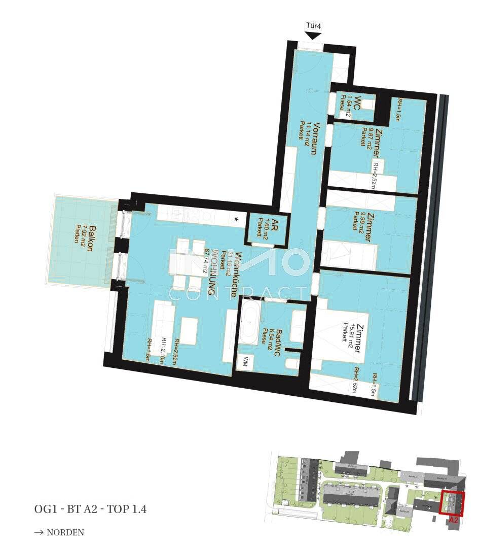 Top floor apartment in a quiet Liesingbach area