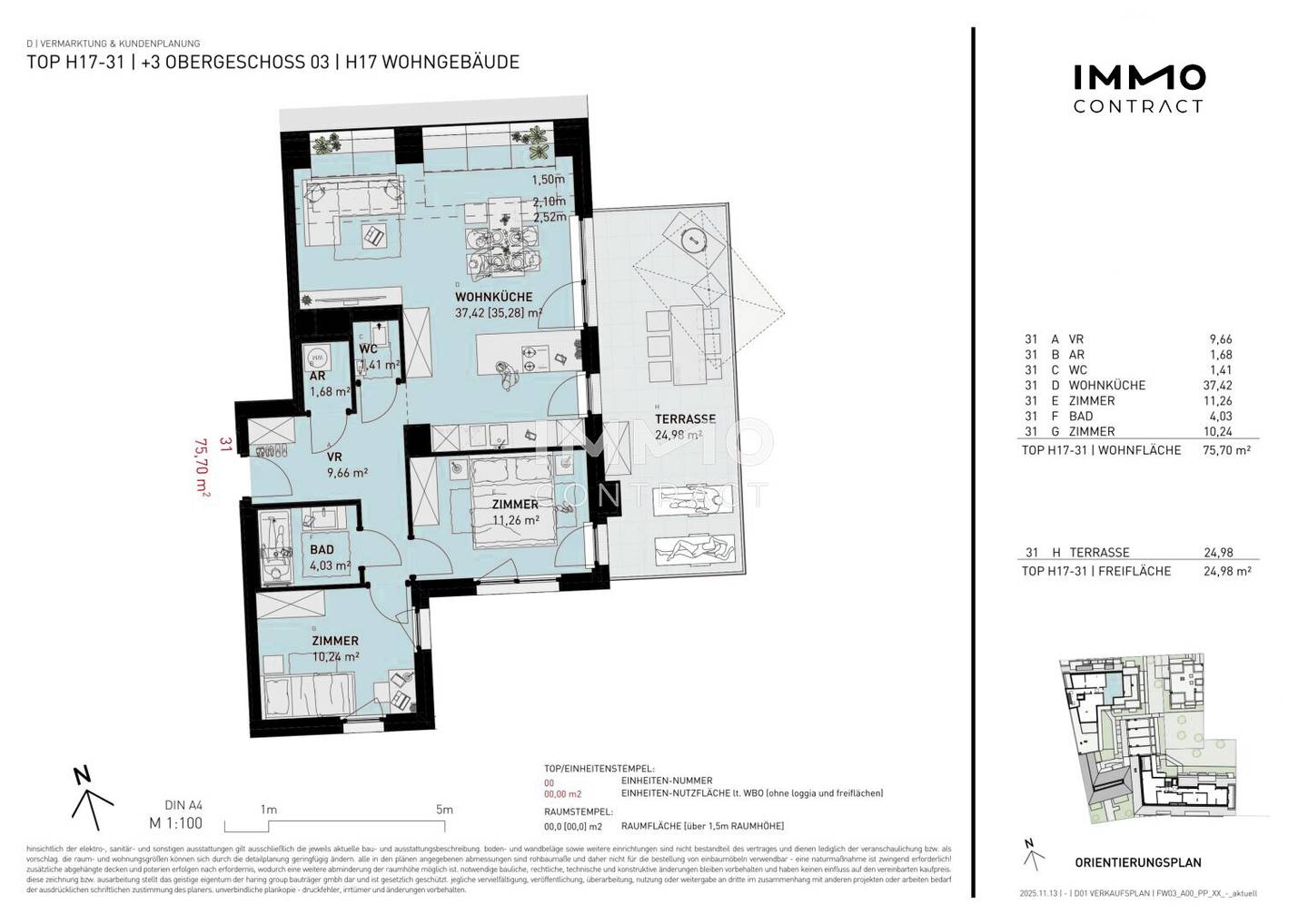 Attic apartment with terrace commission free