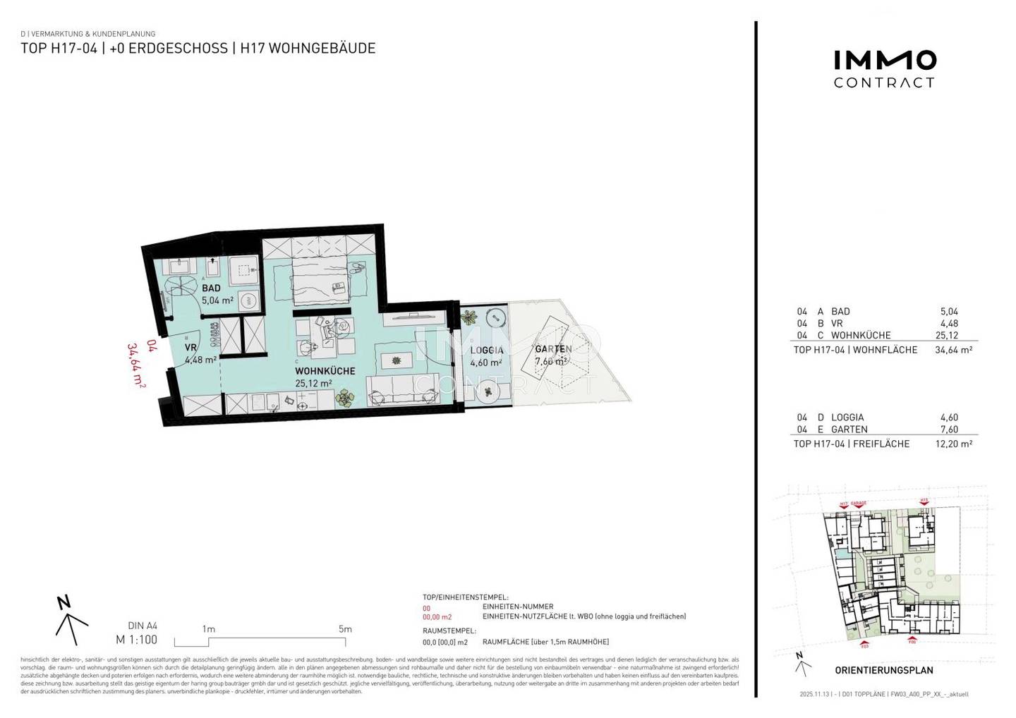 Ground floor apartment with garden and loggia