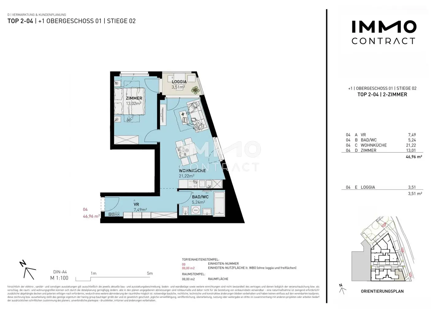 New build first occupancy apartment with loggia