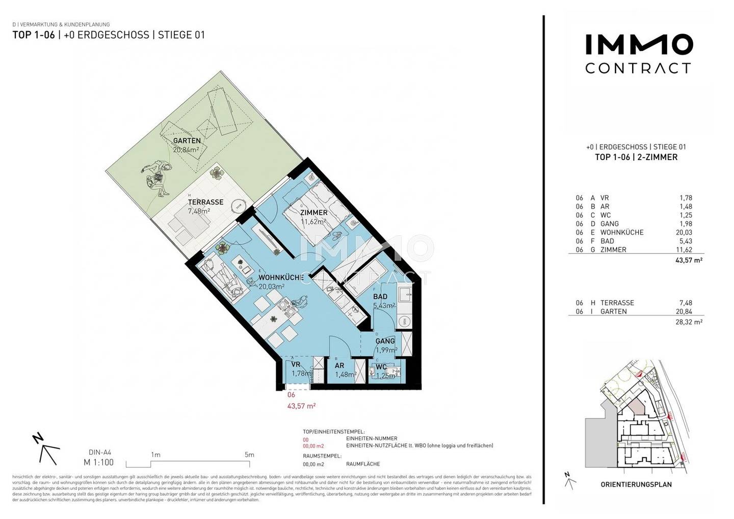 Garden apartment in a new build Urban Bloom first occupancy