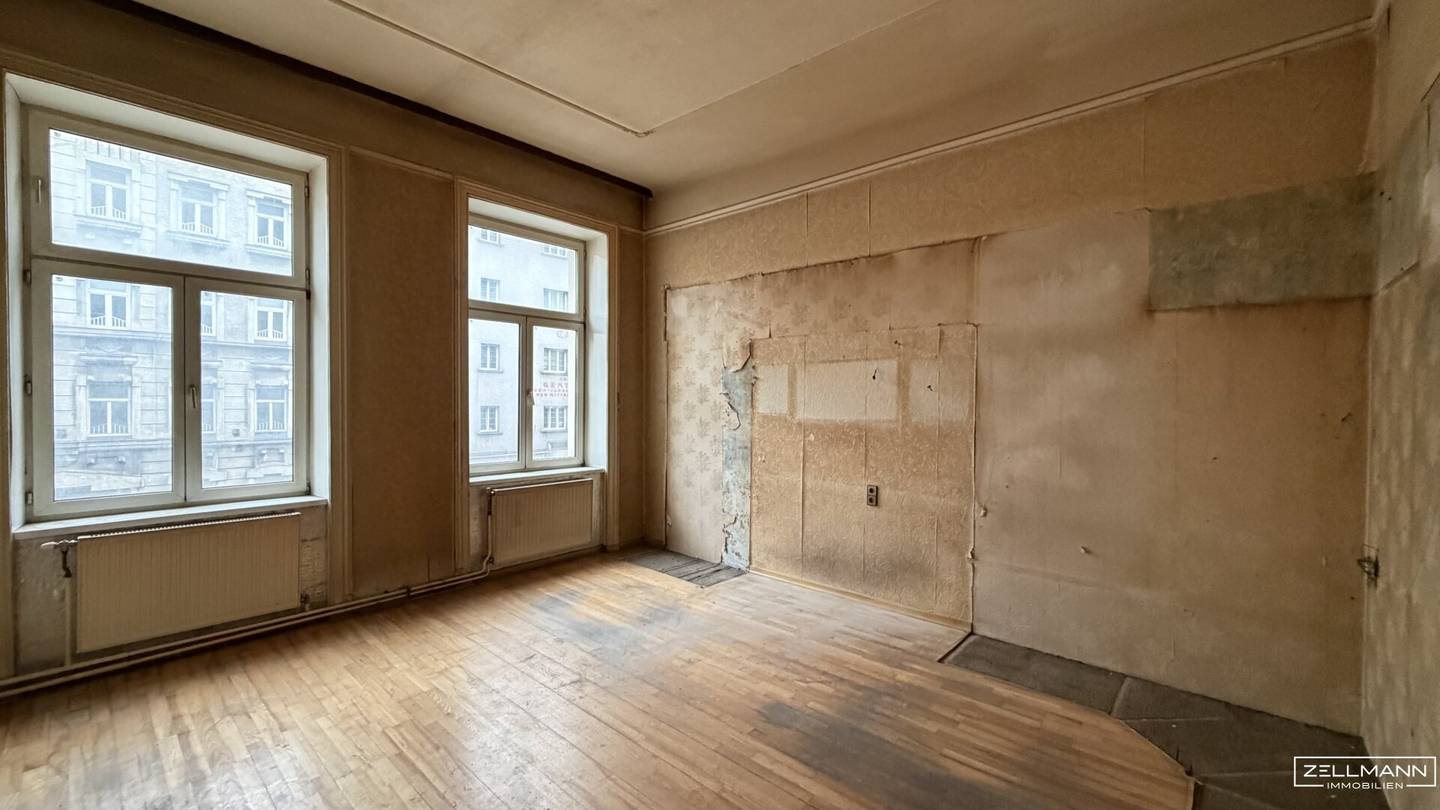 Sanierungsbedürftige Altbauwohnung mit Entwicklungspotenzial