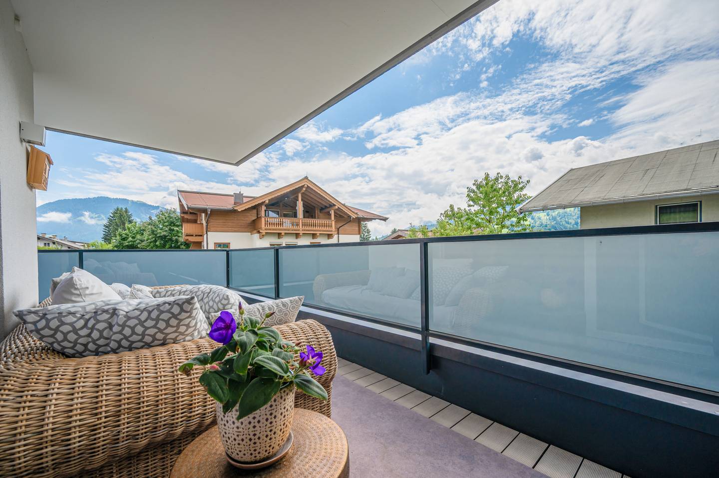 Wohnung mit Bergblick auf den Wilden Kaiser und großer Terrasse nahe Zentrum