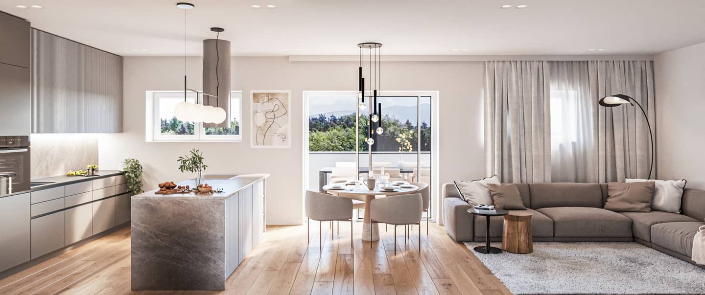 Brand new penthouse with terrace and green view