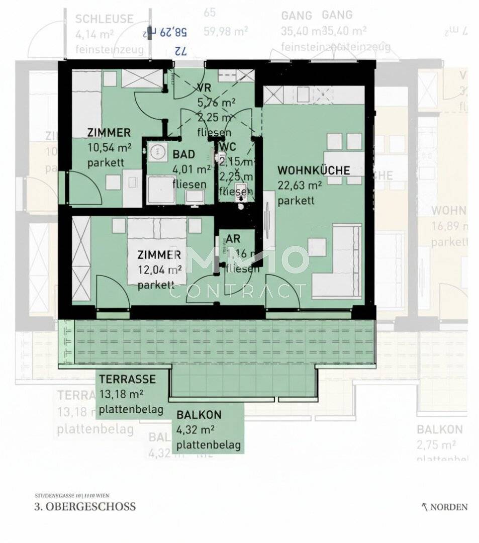 Provisionsfrei Wohnung ruhige Stadtrandlage Loggia