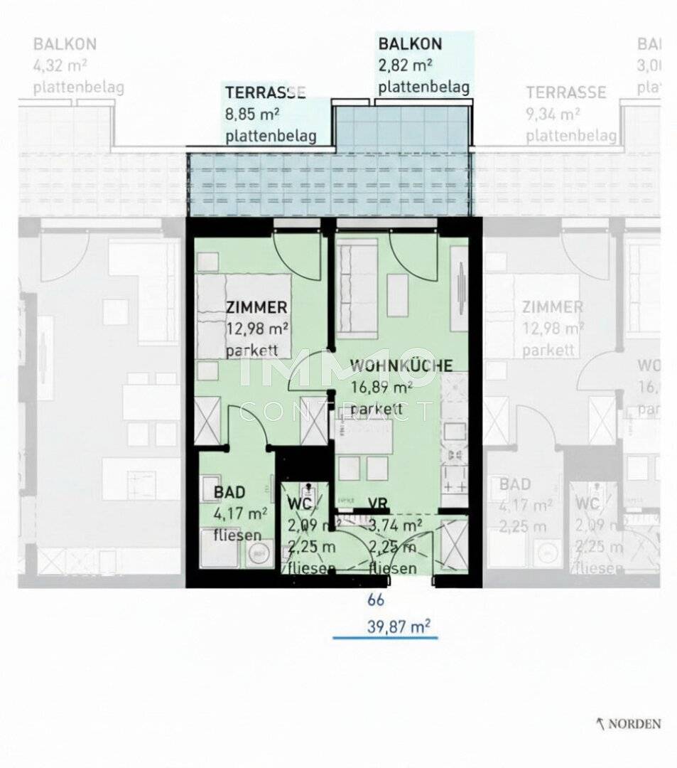 Brand new Wohnung with terrace and balcony