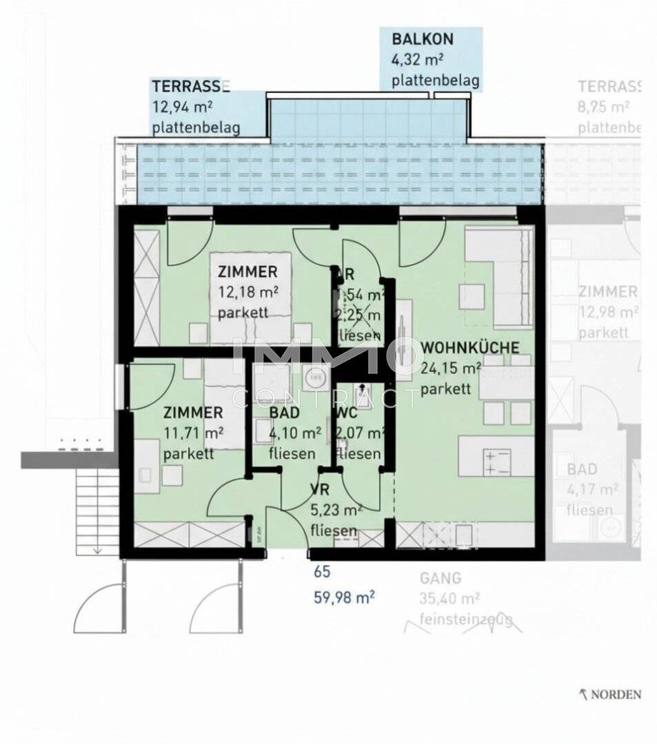 Apartment Simmering New Build Terrace
