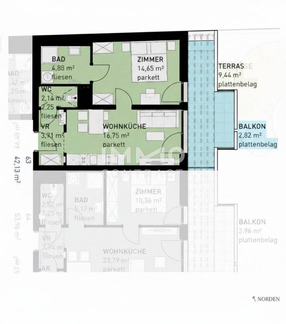 Wohnung Provisionsfrei Erstbezug Balkon