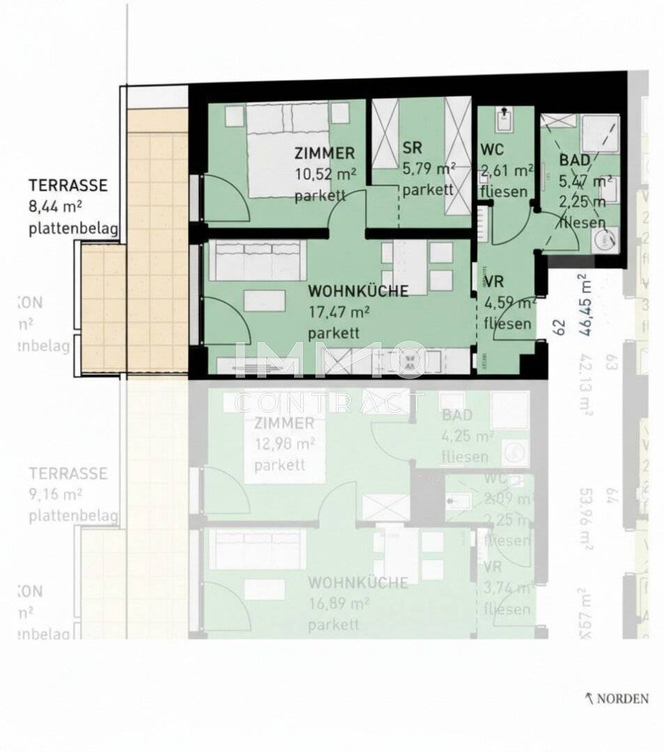 Apartment with terrace and commission free