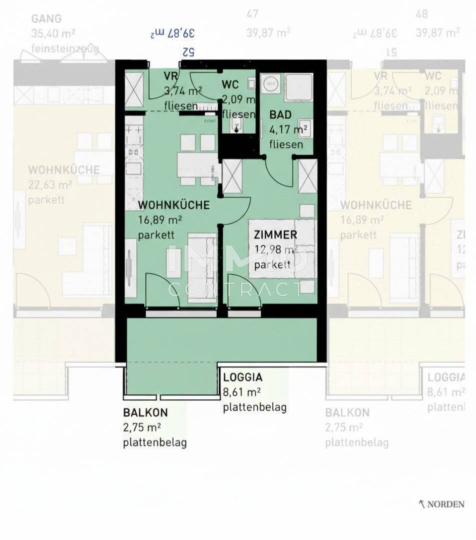 Wohnung Neubau Erstbezug Loggia Provisionsfrei