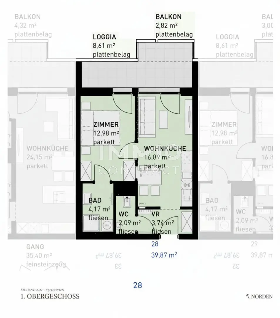 Provisionsfrei Neubauwohnung mit Loggia