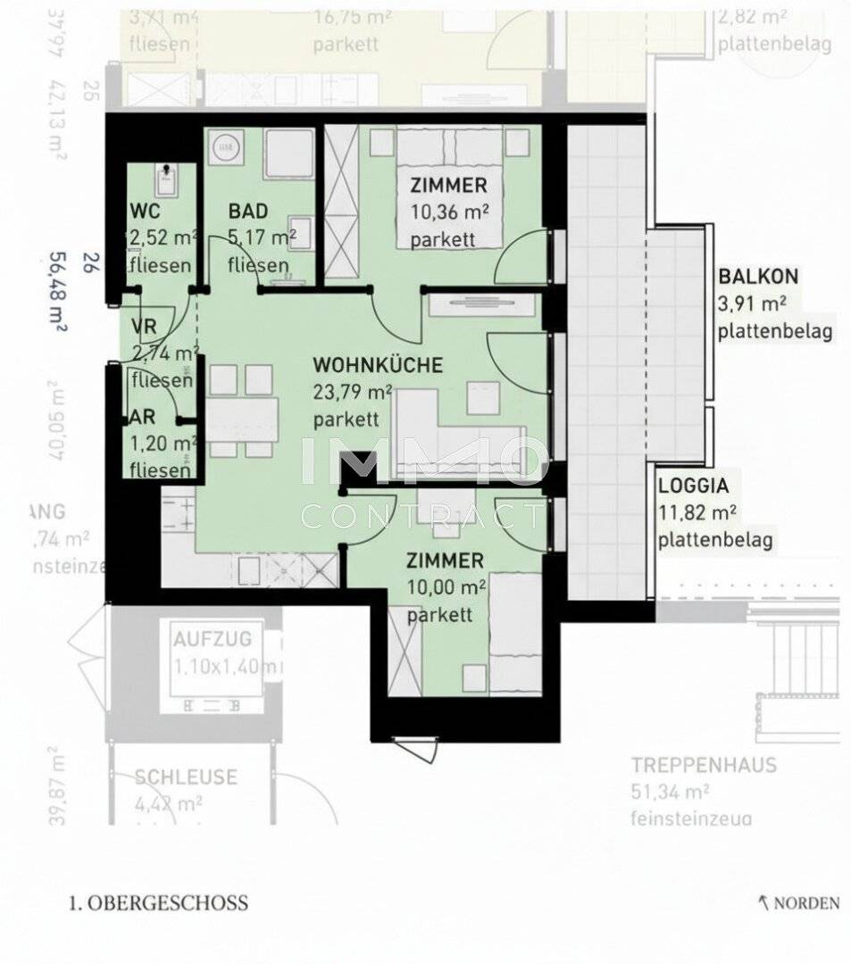 Apartment first occupancy loggia commission free