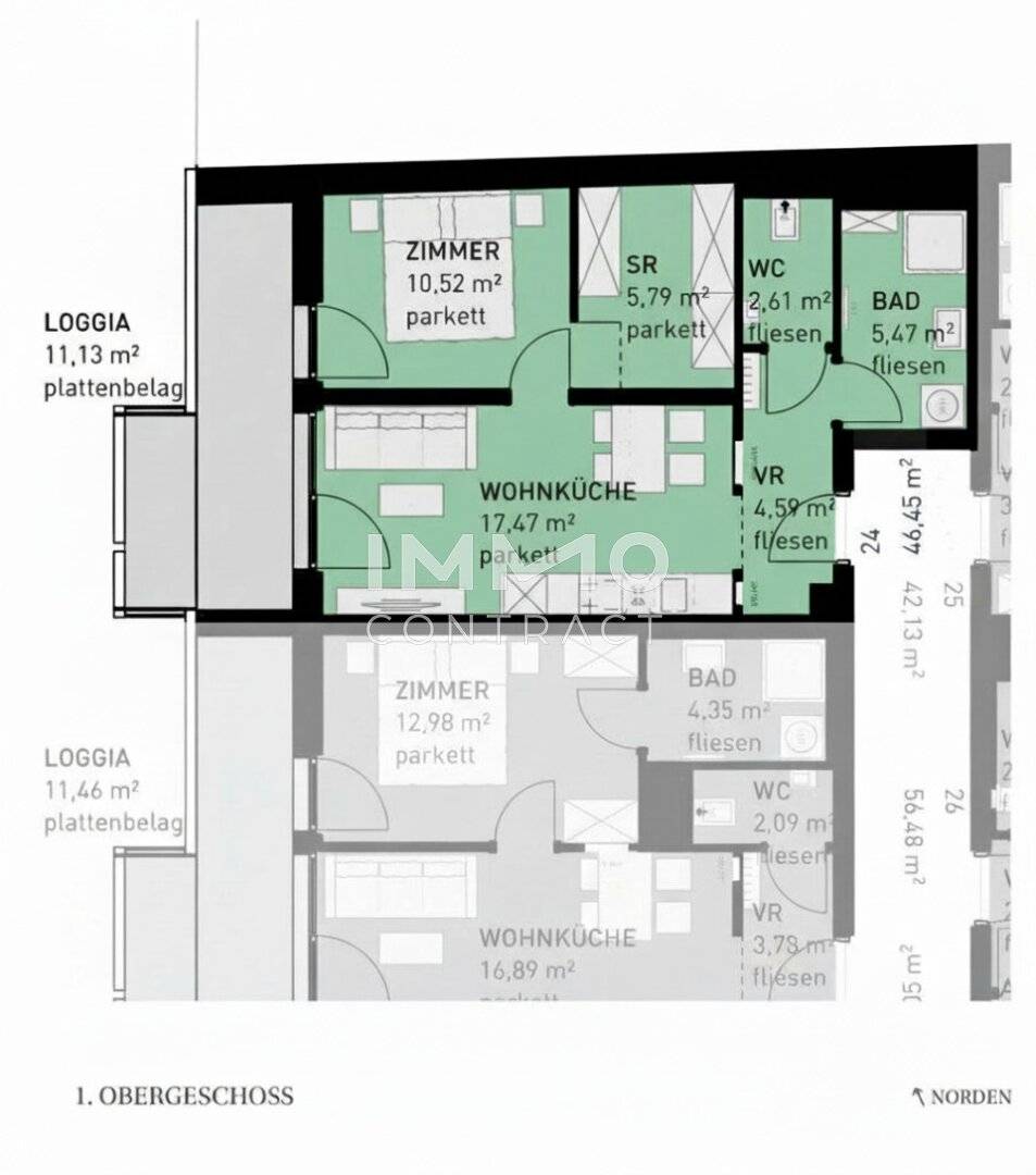 No broker fee new build apartment with loggia