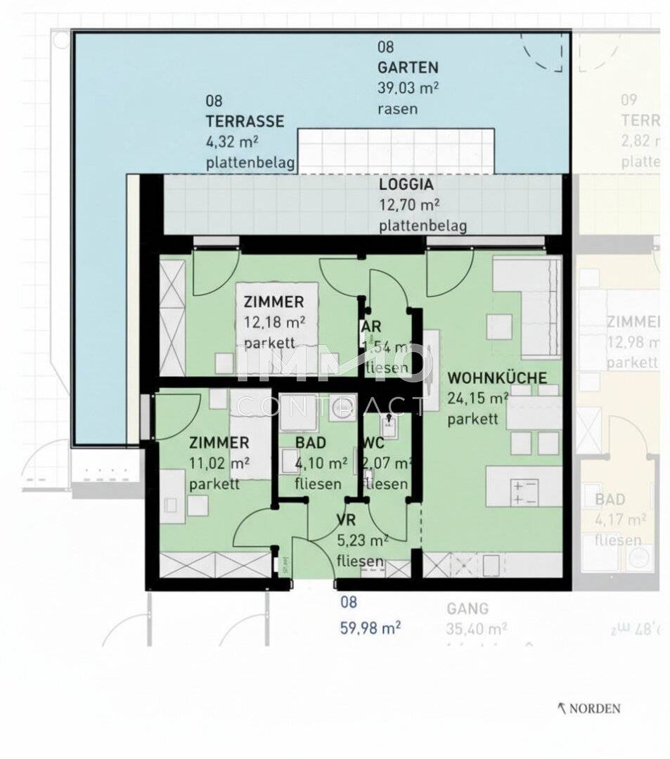 Wohnung Provisionsfrei mit privater Freifläche