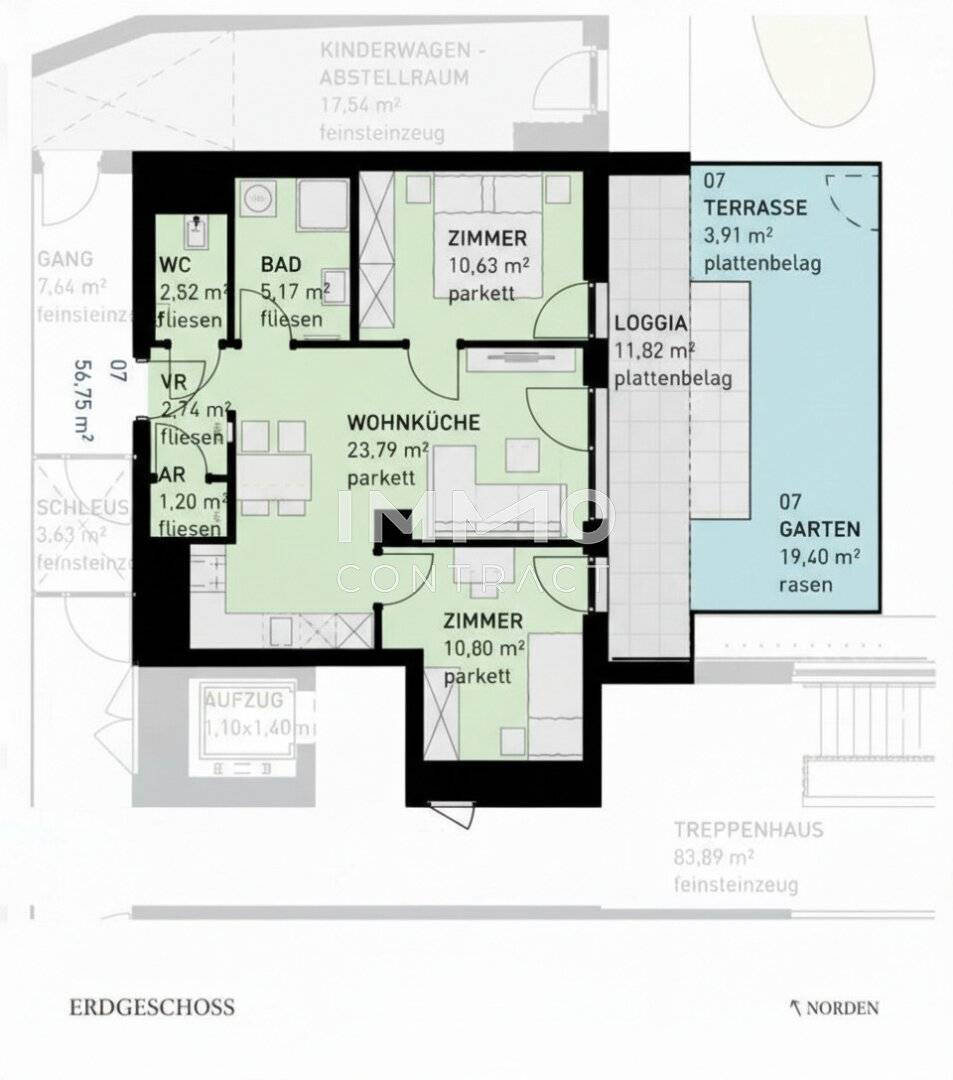 apartment provision free with own garden