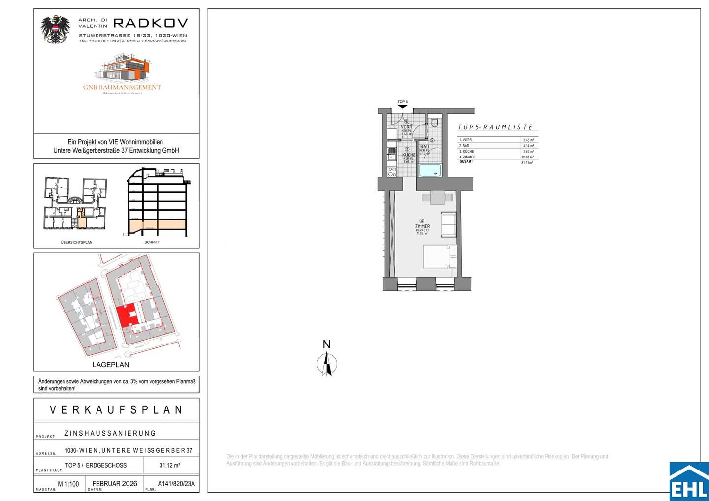 Wohnung Altbau mit großen Terrassen im Dachgeschoss
