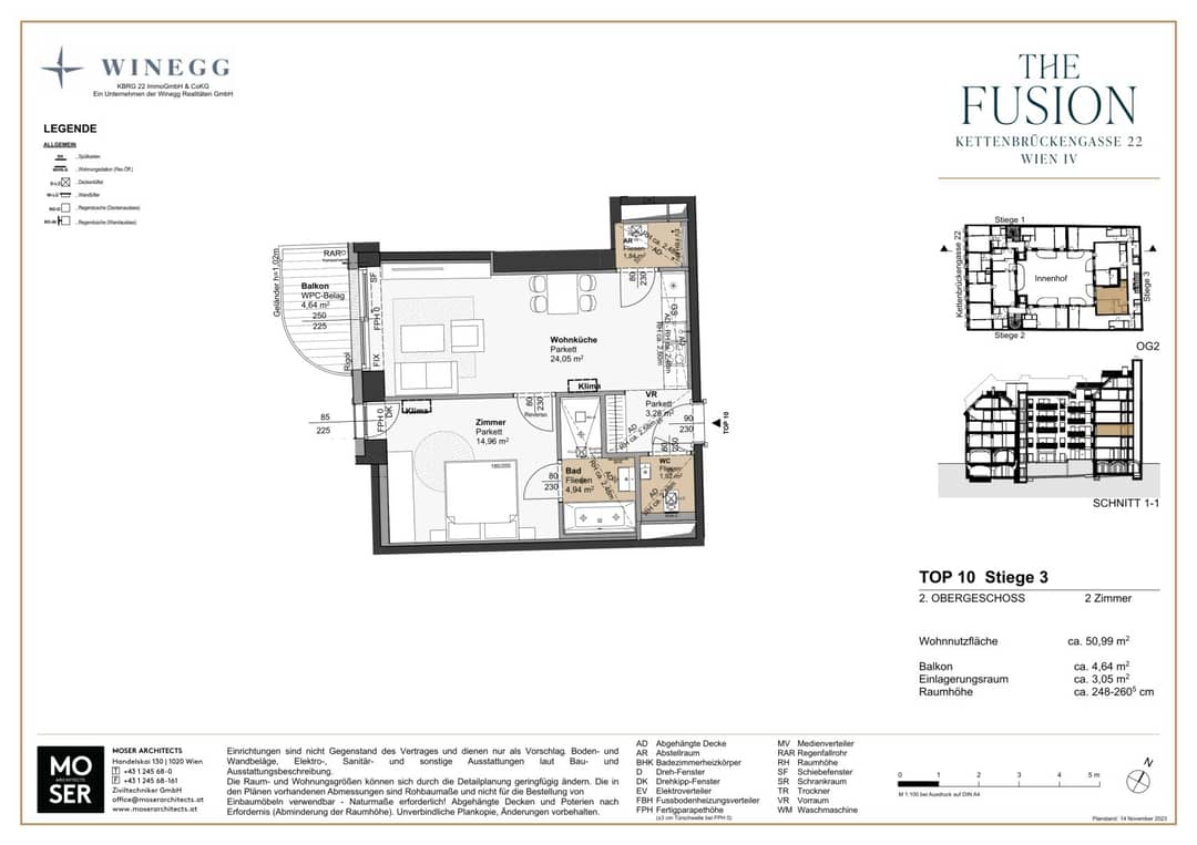 Erstbezug hofseitige Wohnung nahe Naschmarkt