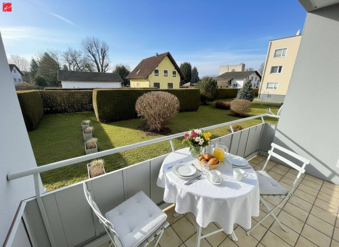 Südlich ausgerichtete Loggia