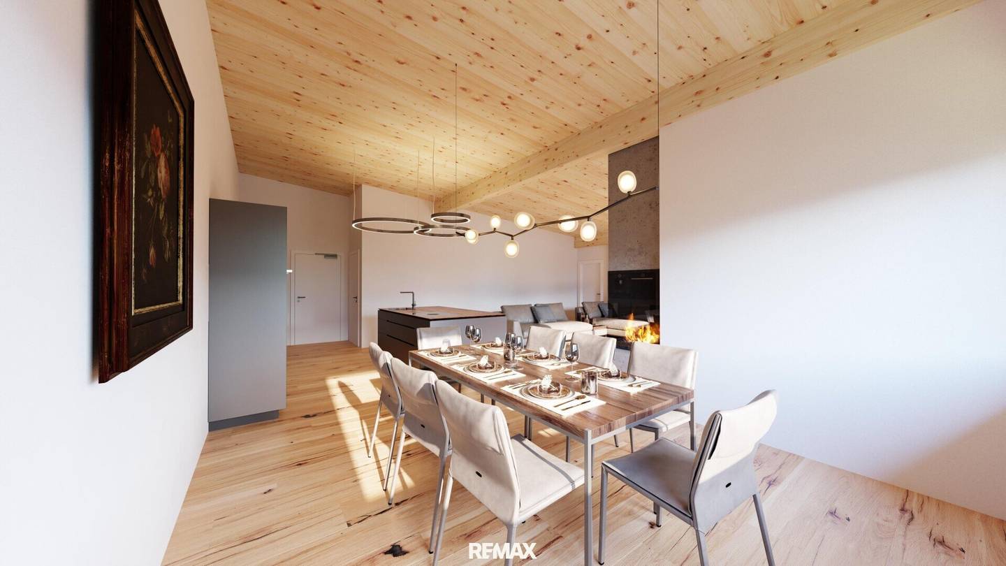 Top floor apartment new build terrace mountain view