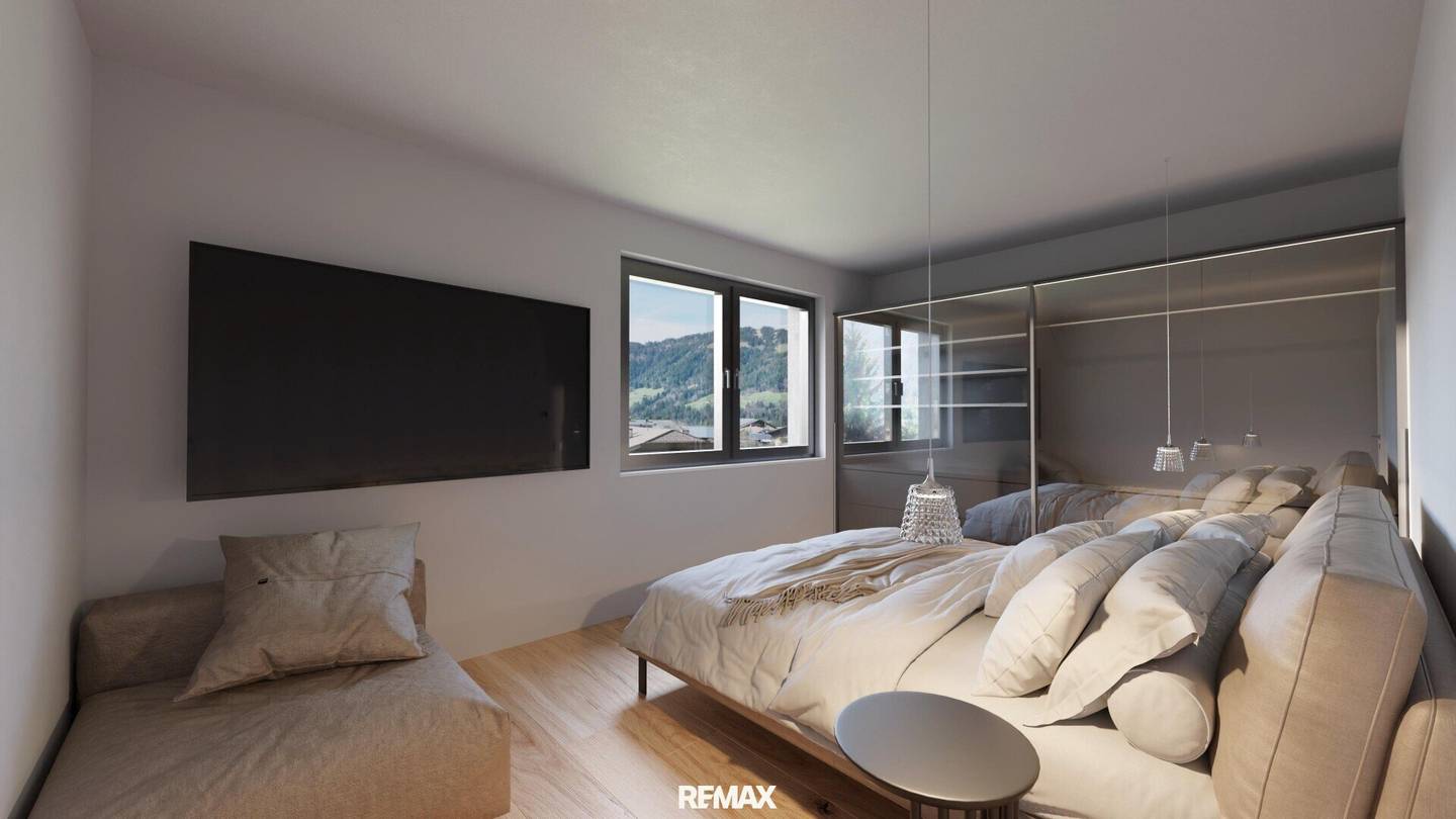 Top floor apartment new build terrace mountain view