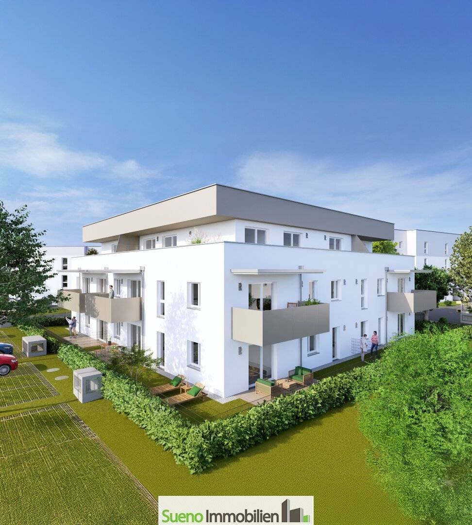 Wohnung mit Garten und Terrasse Neubau nahe Plus City