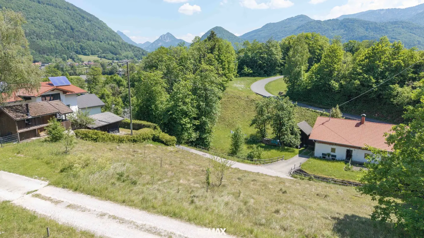 Baugrund in Scharnstein mit Bergblick