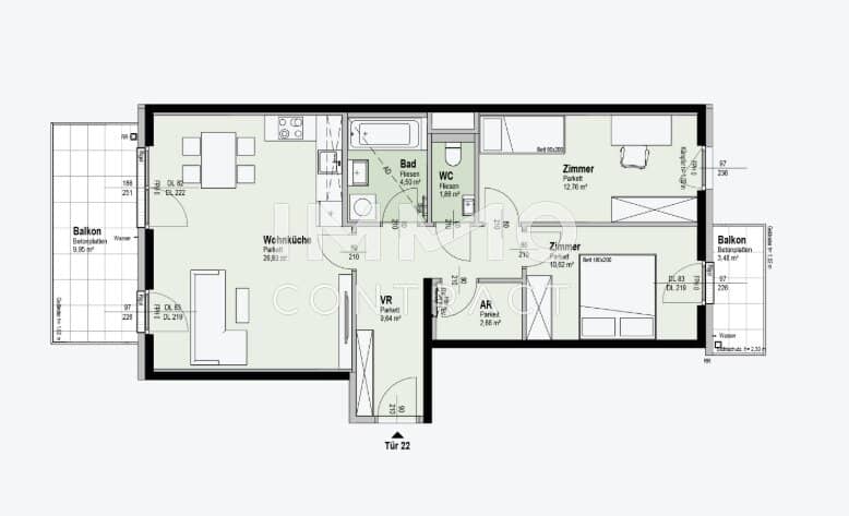 Apartment near the Old Danube first occupancy energy class A