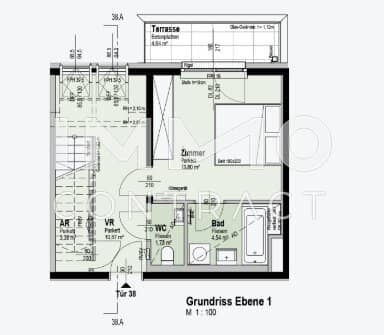 Dachgeschosswohnung Dachterrasse Alte Donau