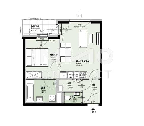 Wohnung Erstbezug nahe Alte Donau Loggia