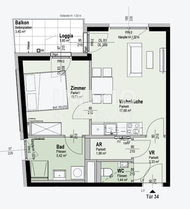 Brand new apartment near Alte Donau balcony