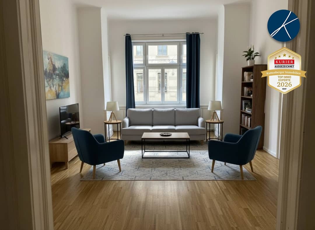 Altbauwohnung mit Erker im Wohnsalon