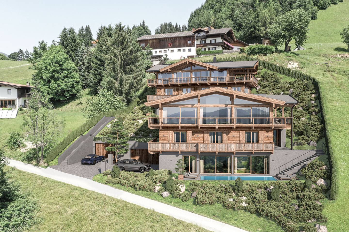 Grundstück für 2 Luxuschalets Itter