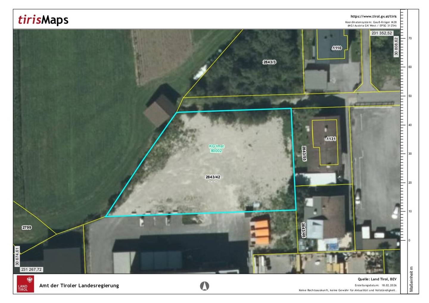 Building rights plot Imst 1861m²