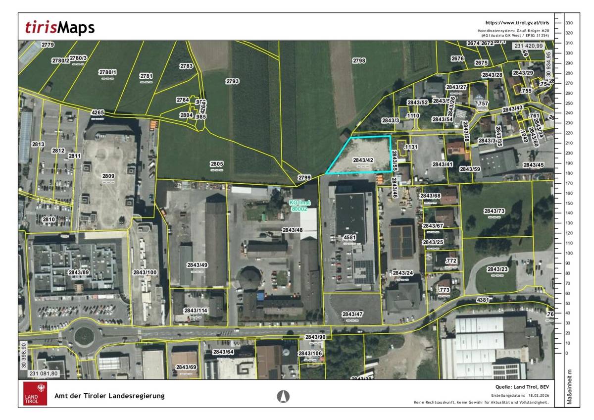 Baurechtsgrundstück Imst 1861m²