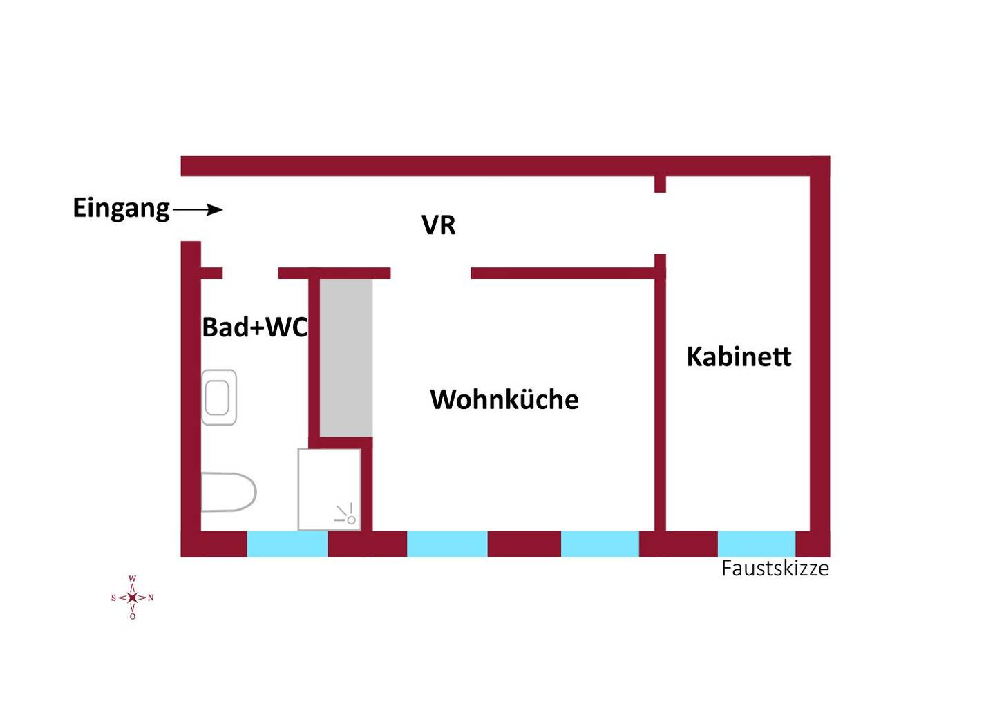 Erdgeschosswohnung nahe Volksoper ruhige Hoflage