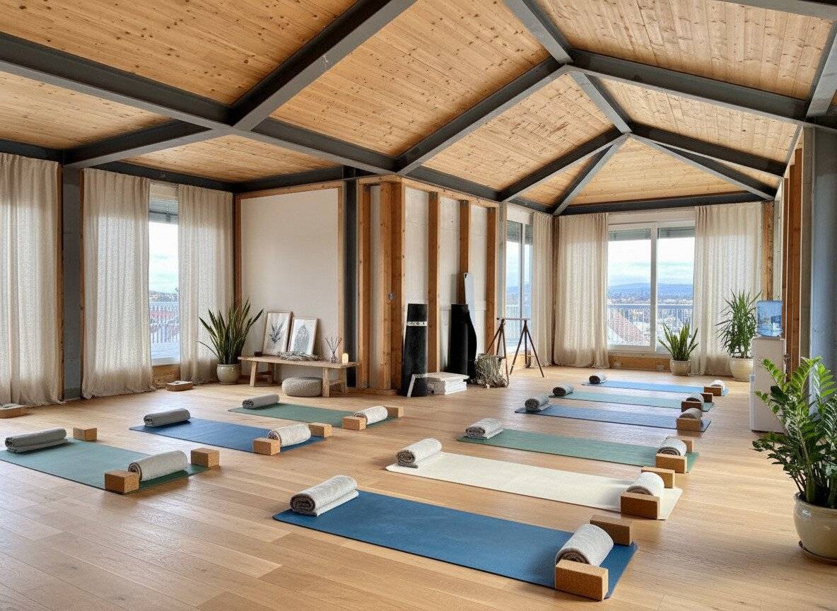 Yoga studio, fitness room or seminar room in the medical field | over the rooftops of Hainburg | including a wraparound terrace approx. 136 m²