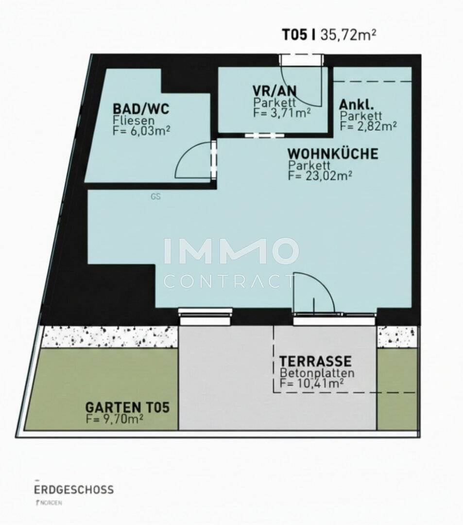 Newly built apartment near Old Danube with garden