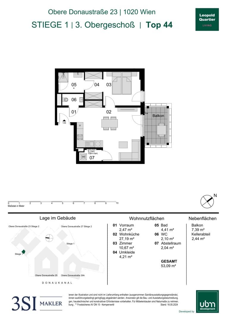 Erstbezug Wohnung Balkon Geothermie