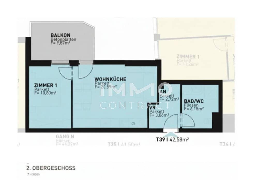 New build apartment near Old Danube with balcony