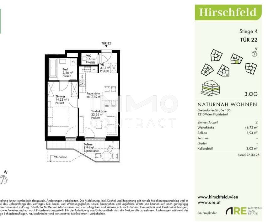 Provisionsfrei Neubau Wohnung Balkon Hirschfeld