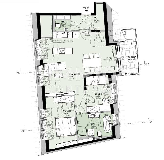 Dachgeschosswohnung mit privater Dachterrasse