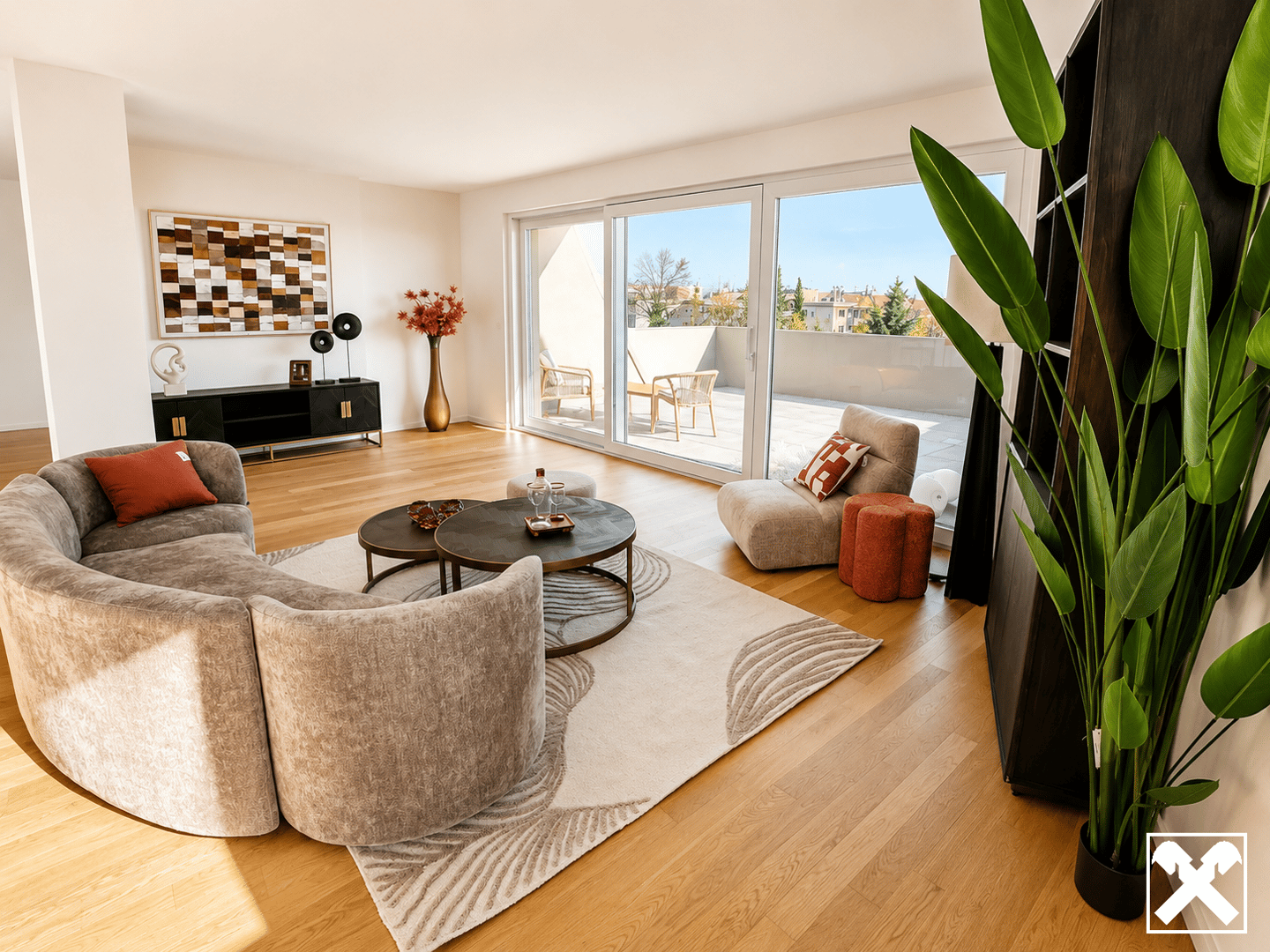 Apartment with panoramic view and outdoor spaces