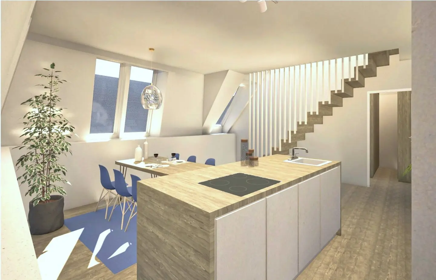 Newly built top floor apartment with terrace