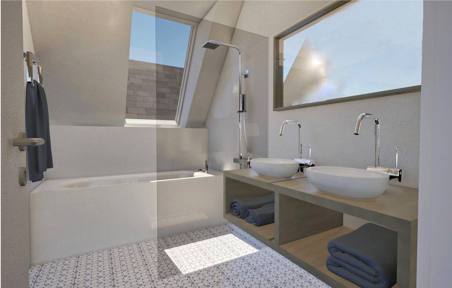Newly built top floor apartment with terrace
