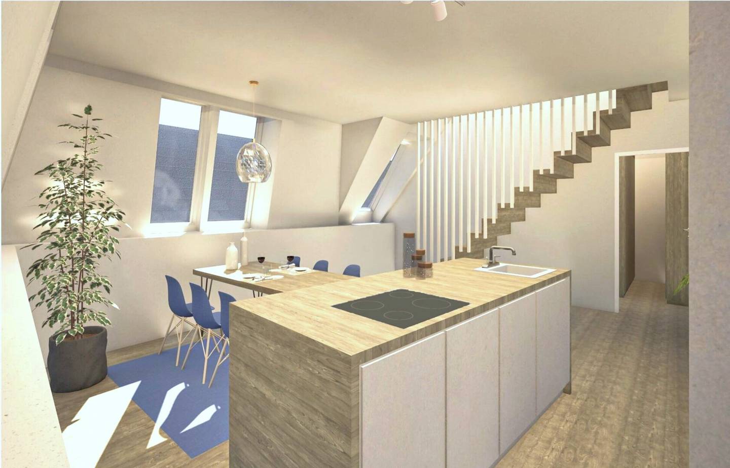 First occupancy top floor apartment with terrace