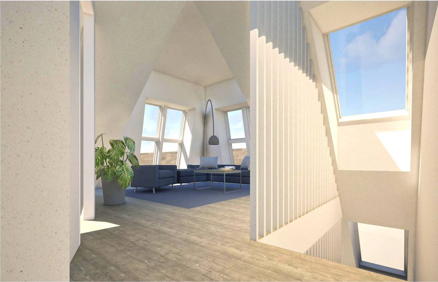 Attic apartment new build with terrace