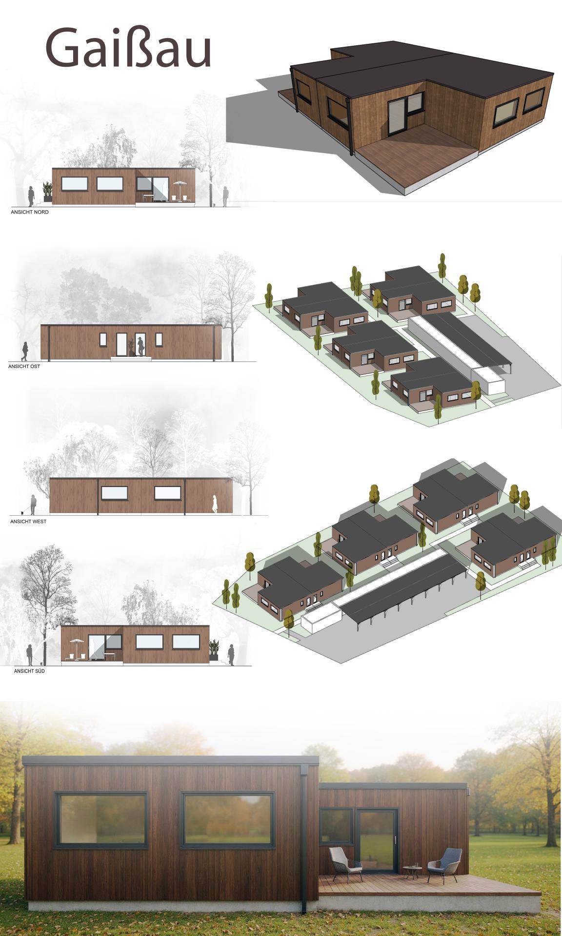 Gaissau: 65m² Bungalow-Hälfte