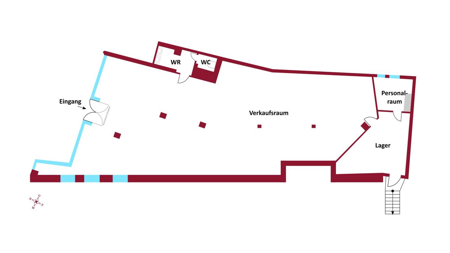 Indefinite commercial premises: Unique commercial space in a highly frequented location with optimal advertising opportunities