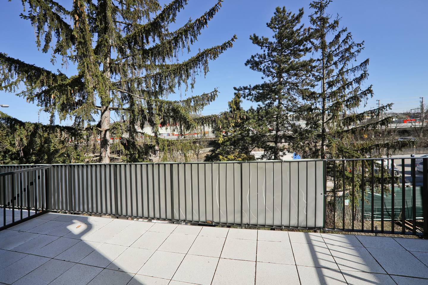 Attic apartment first occupancy balcony green view