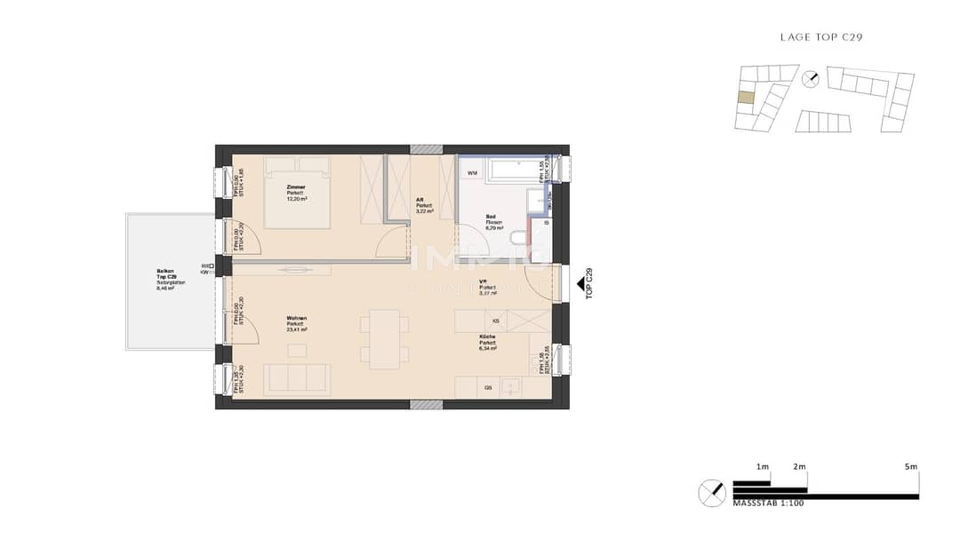 2-Zimmer-Neubauwohnung Linz